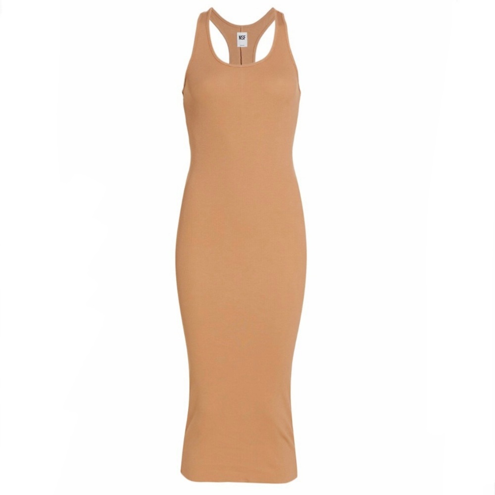 NSF Coqui Ribbed Cotton Tank Dress